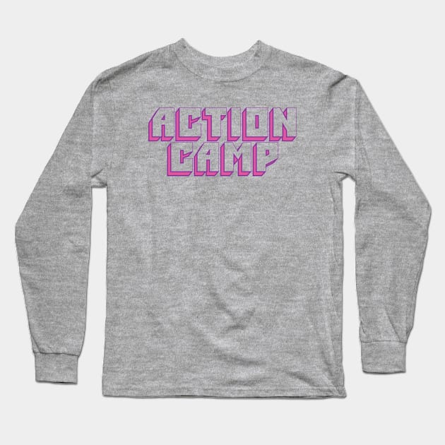 Action Camp Big Muff logo (Pink + Purple) Long Sleeve T-Shirt by ActionCamp